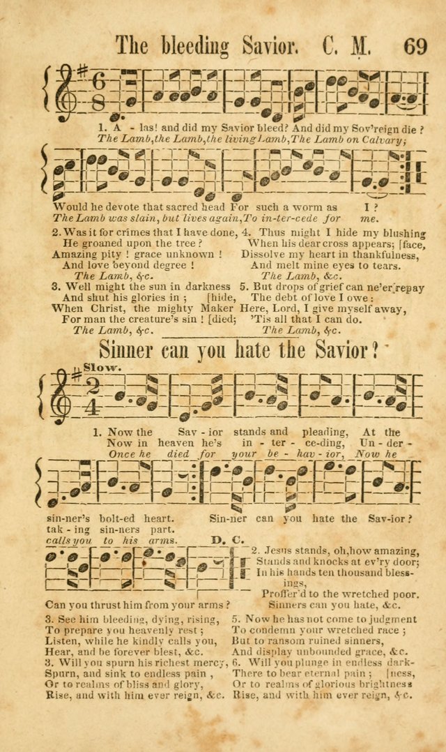 Songs of Canaan, or the Millennial Harmonist: a collection of hymns and tunes designed for social devotion page 74