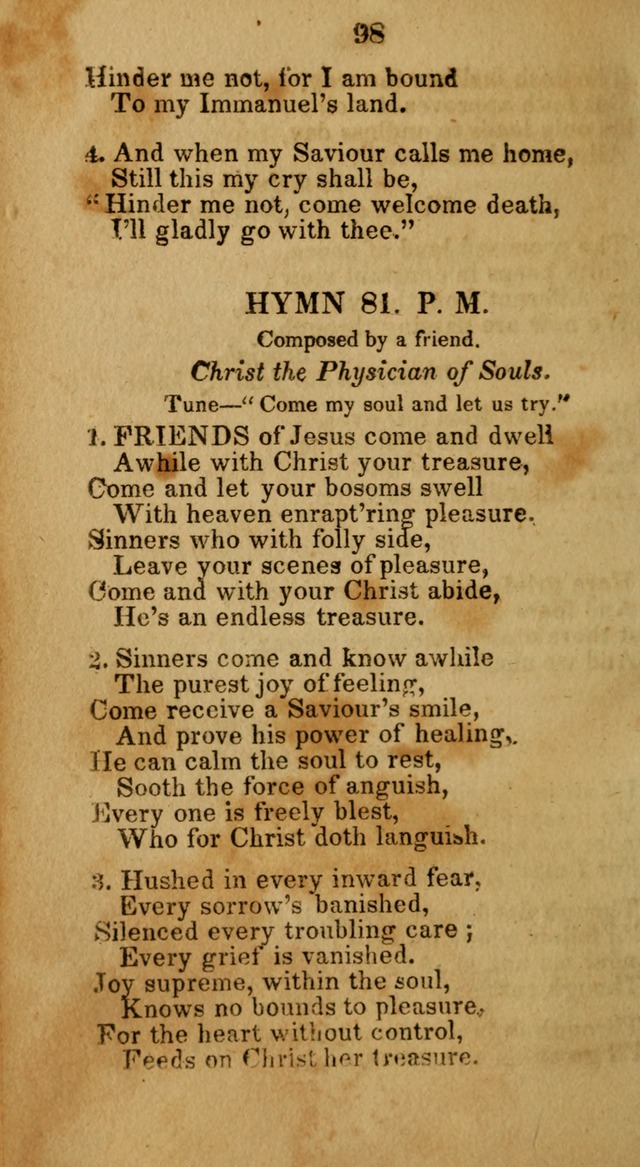 Social and Camp-meeting Songs, for the Pious (9th ed. enl.) page 98