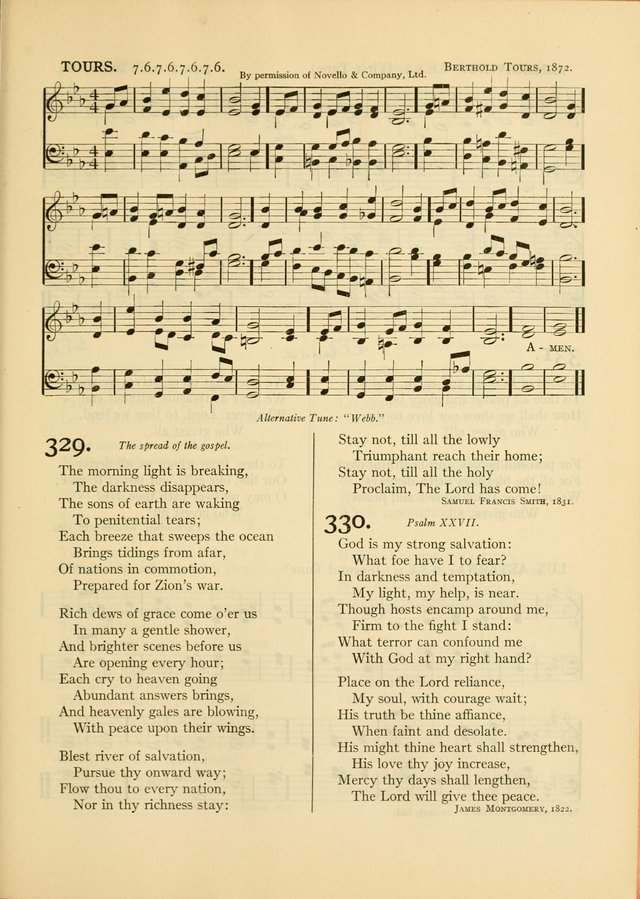 Services for Congregational Worship. The New Hymn and Tune Book page 325