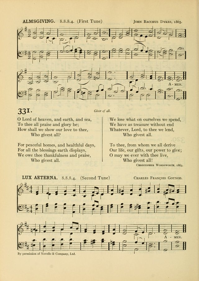 Services for Congregational Worship. The New Hymn and Tune Book page 326