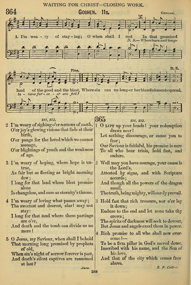 The Seventh-Day Adventist Hymn and Tune Book: for use in divine worship page 288