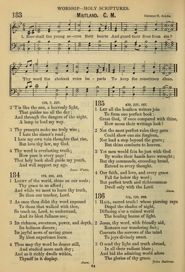 The Seventh-Day Adventist Hymn and Tune Book: for use in divine worship page 64