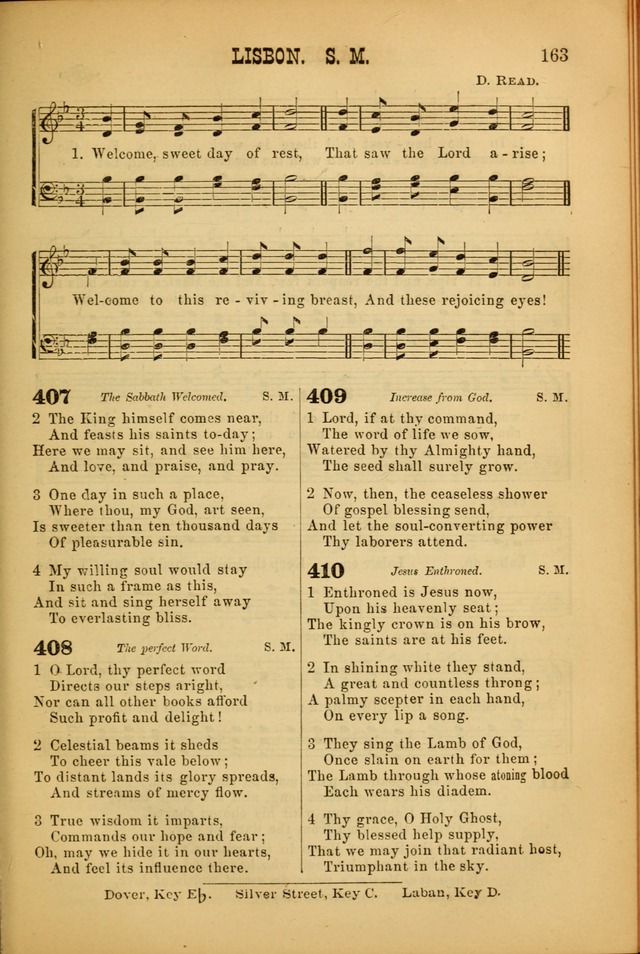Songs of Devotion for Christian Assocations: a collection of psalms, hymns, spiritual songs, with music for chuch services, prayer and conference meetings, religious conventions, and family worship. page 163