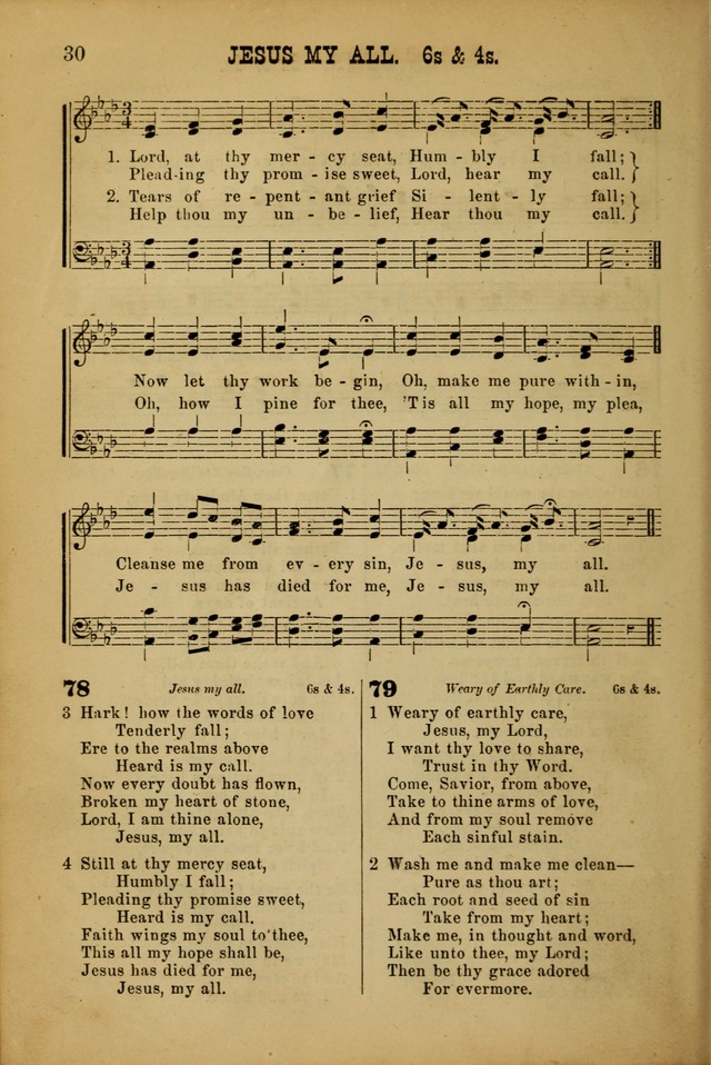 Songs of Devotion for Christian Assocations: a collection of psalms, hymns, spiritual songs, with music for chuch services, prayer and conference meetings, religious conventions, and family worship. page 30