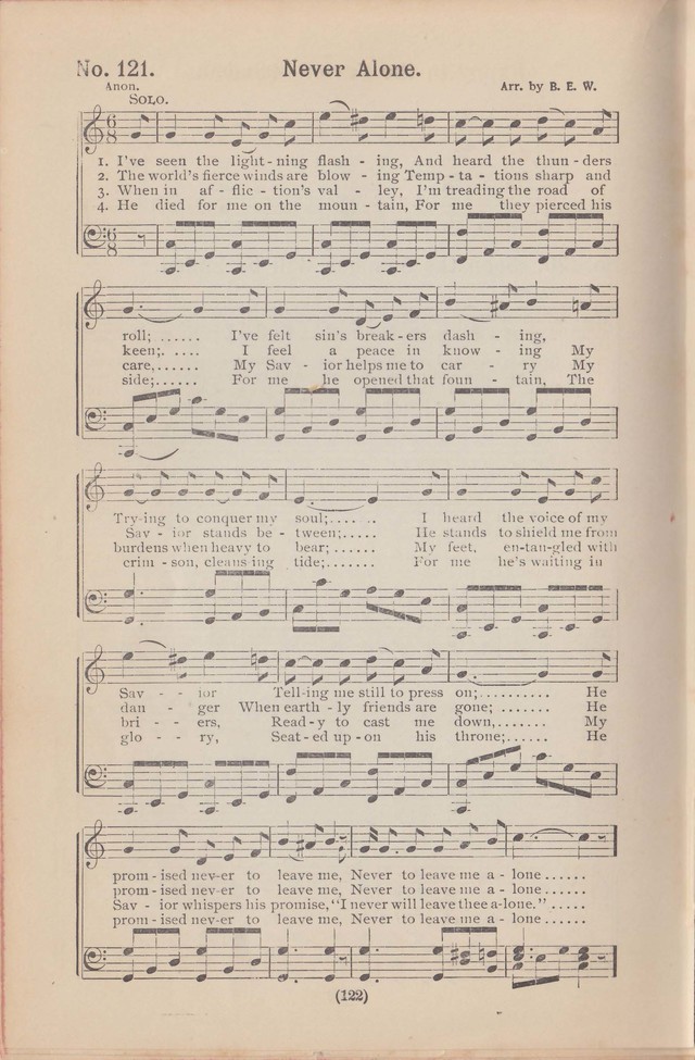 Salvation Echoes: a new collection of spiritual songs; hymning the tidings of full salvation page 122
