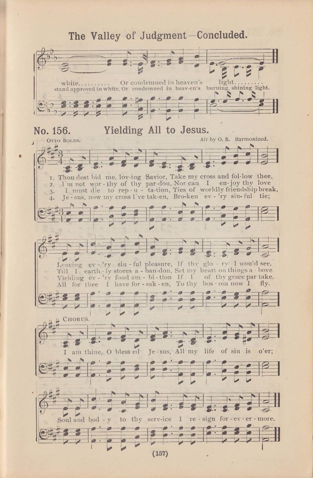 Salvation Echoes: a new collection of spiritual songs; hymning the tidings of full salvation page 157