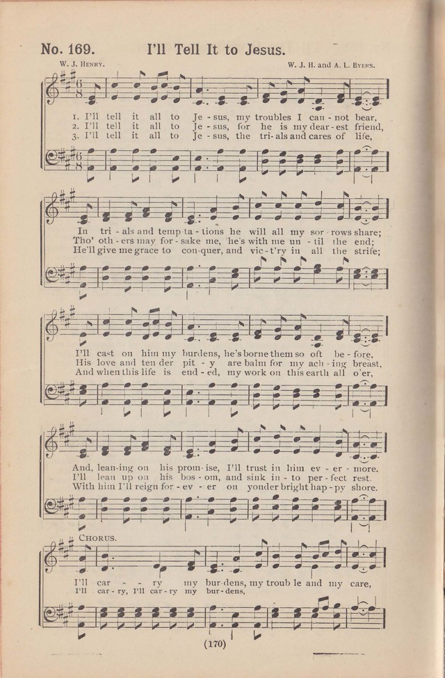 Salvation Echoes: a new collection of spiritual songs; hymning the tidings of full salvation page 170