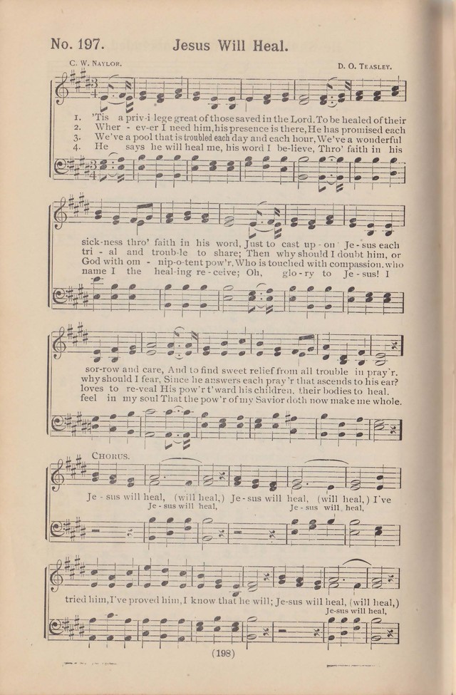 Salvation Echoes: a new collection of spiritual songs; hymning the tidings of full salvation page 198