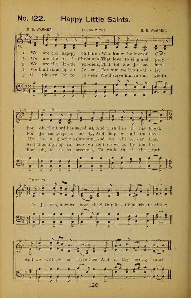 Songs of the Evening Light: for Sunday schools, missionary and revival meetings and gospel work in general page 120