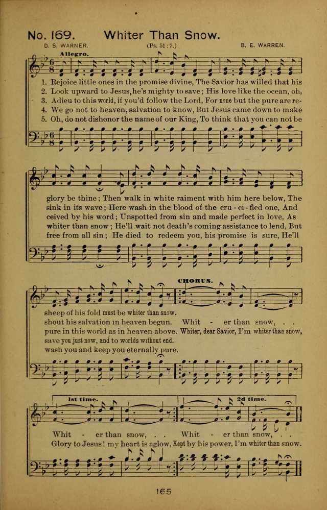 Songs of the Evening Light: for Sunday schools, missionary and revival meetings and gospel work in general page 165