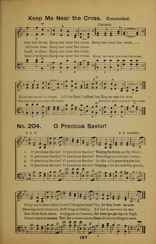 Songs of the Evening Light: for Sunday schools, missionary and revival meetings and gospel work in general page 197