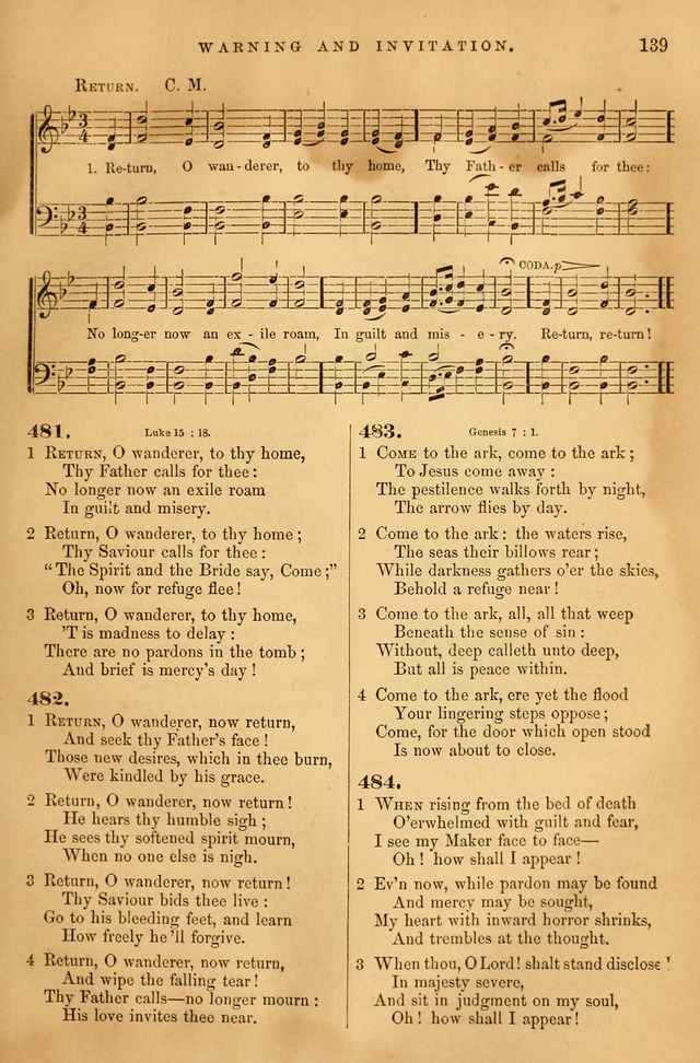 Songs for the Sanctuary: or hymns and tunes for Christian Worship page 140