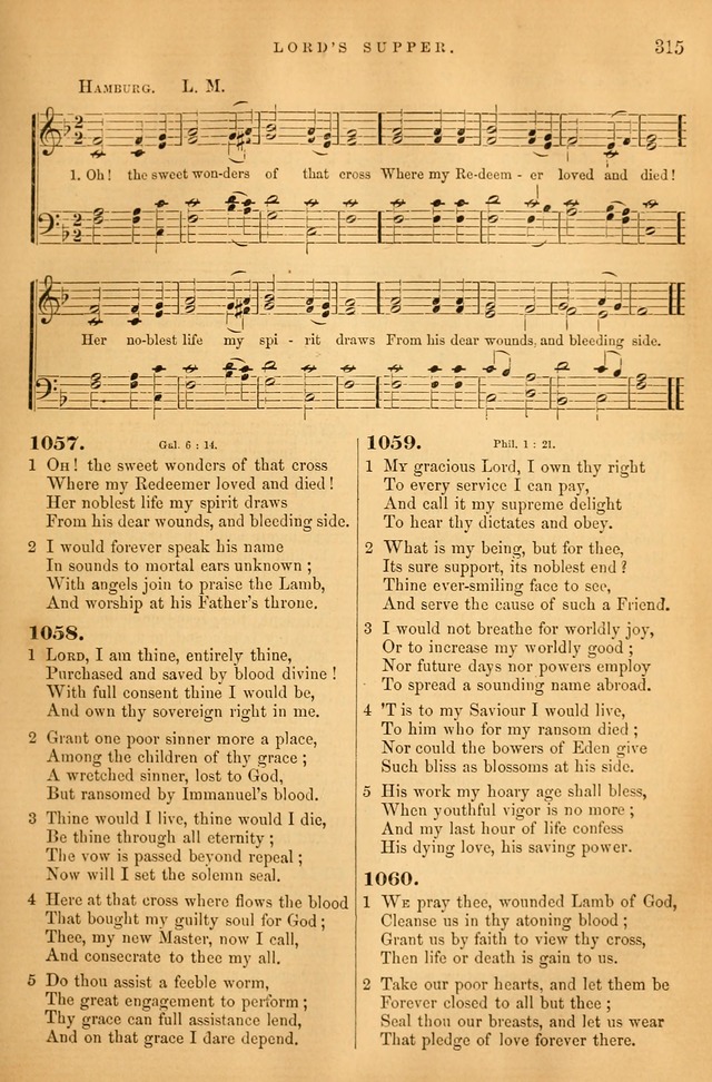 Songs for the Sanctuary: or hymns and tunes for Christian Worship page 316