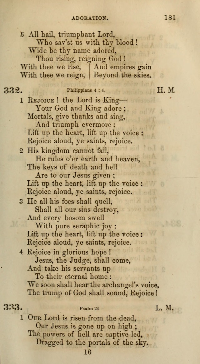Songs for the Sanctuary; or, Psalms and Hymns for Christian Worship (Words only) page 181