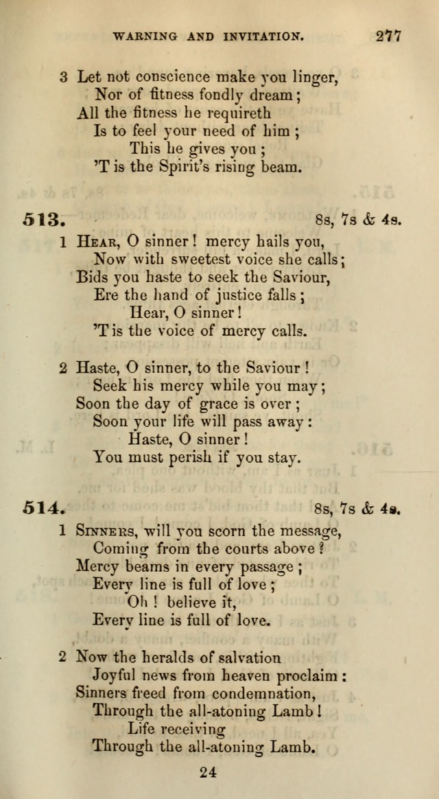 Songs for the Sanctuary; or, Psalms and Hymns for Christian Worship (Words only) page 277