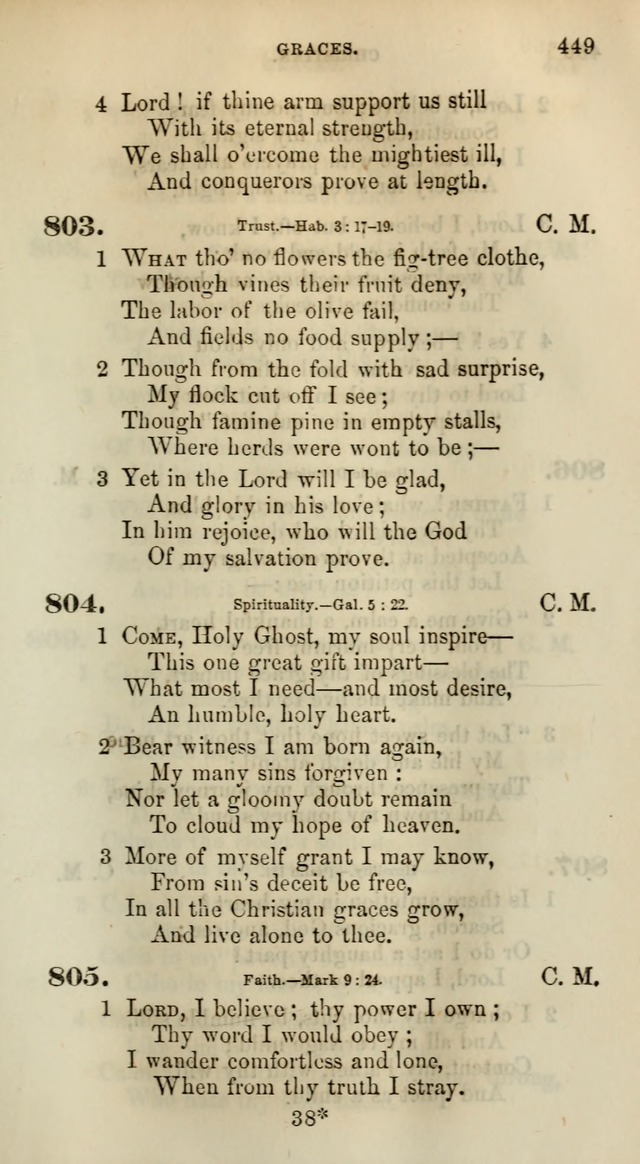 Songs for the Sanctuary; or, Psalms and Hymns for Christian Worship (Words only) page 449