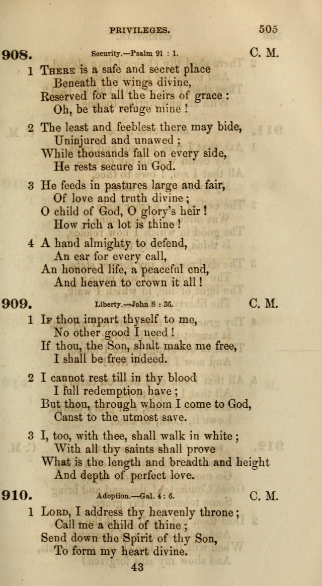 Songs for the Sanctuary; or, Psalms and Hymns for Christian Worship (Words only) page 505