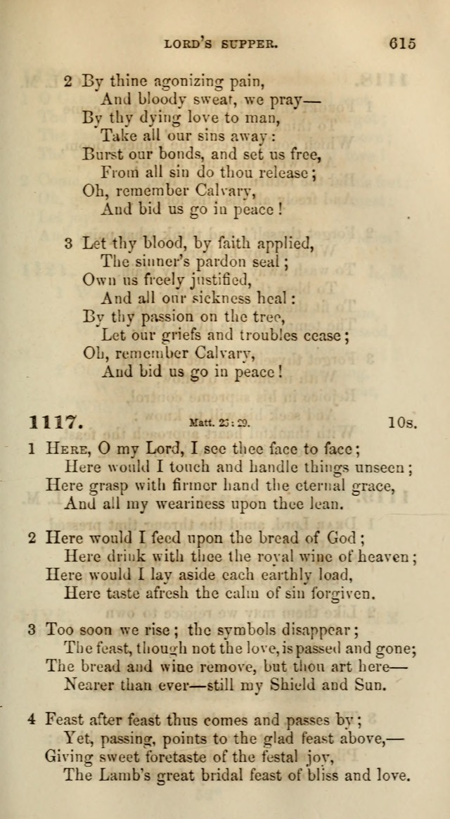 Songs for the Sanctuary; or, Psalms and Hymns for Christian Worship (Words only) page 615