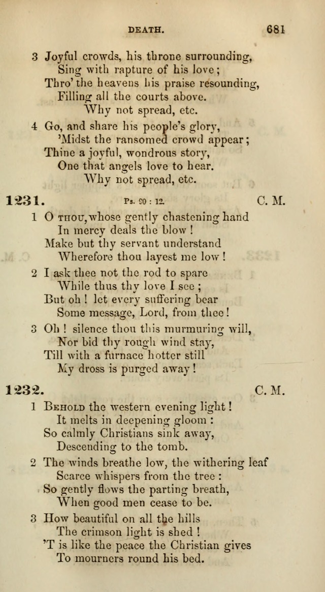 Songs for the Sanctuary; or, Psalms and Hymns for Christian Worship (Words only) page 681