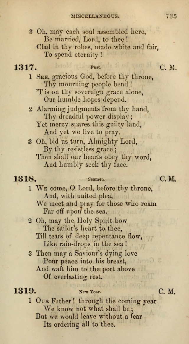 Songs for the Sanctuary; or, Psalms and Hymns for Christian Worship (Words only) page 735