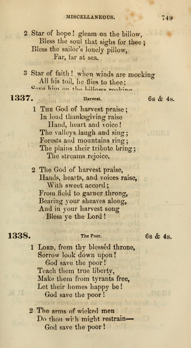 Songs for the Sanctuary; or, Psalms and Hymns for Christian Worship (Words only) page 747
