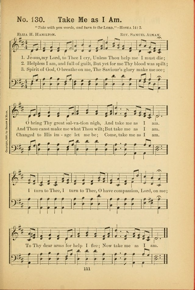 Select Gems: a choice collection of popular hymns and music for use in prayer meetings, the home and Sunday schools page 111