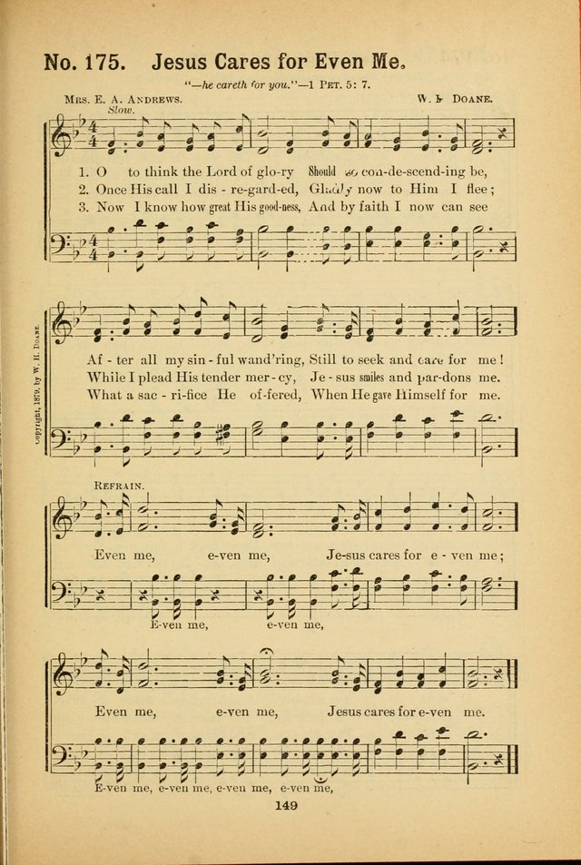 Select Gems: a choice collection of popular hymns and music for use in prayer meetings, the home and Sunday schools page 149