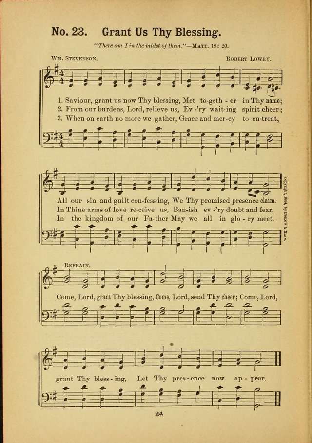 Select Gems: a choice collection of popular hymns and music for use in prayer meetings, the home and Sunday schools page 24