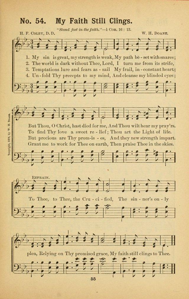 Select Gems: a choice collection of popular hymns and music for use in prayer meetings, the home and Sunday schools page 55