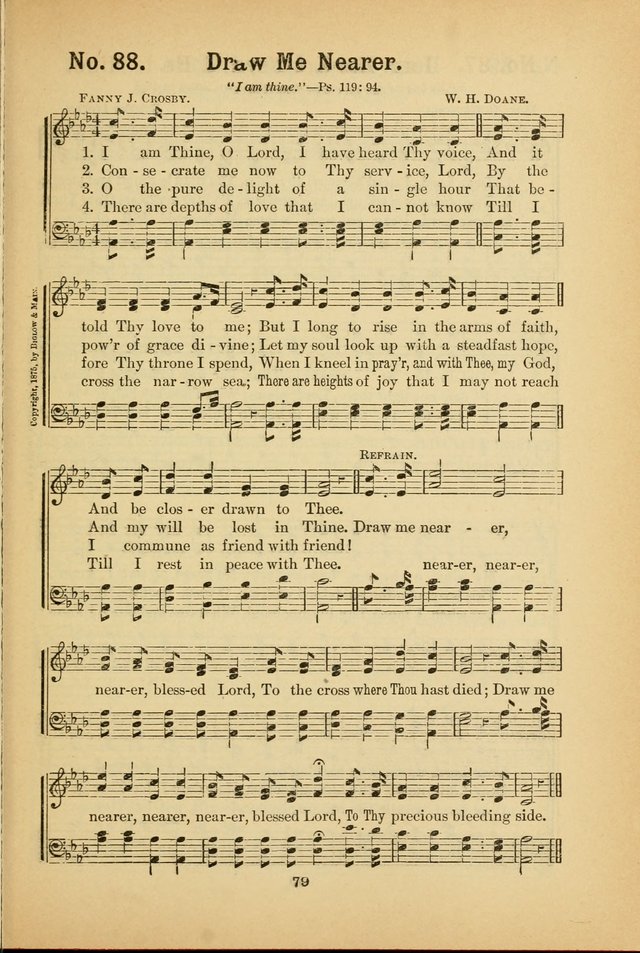 Select Gems: a choice collection of popular hymns and music for use in prayer meetings, the home and Sunday schools page 79