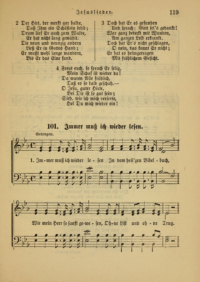 Sonntagsschul-Gesangbuch der Reformirten Kirche in den Vereinigten Staaten page 119