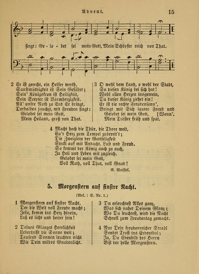 Sonntagsschul-Gesangbuch der Reformirten Kirche in den Vereinigten Staaten page 15