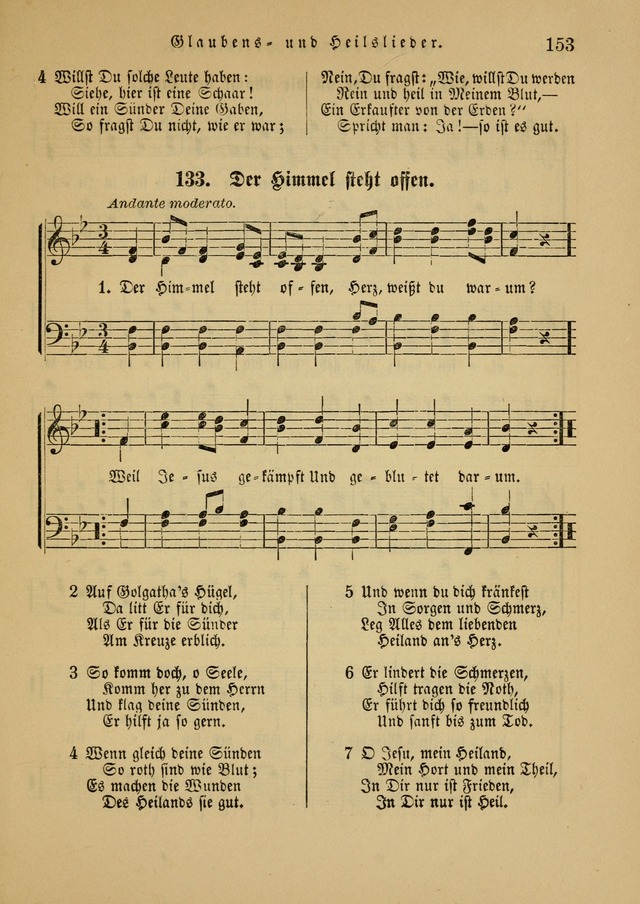 Sonntagsschul-Gesangbuch der Reformirten Kirche in den Vereinigten Staaten page 153
