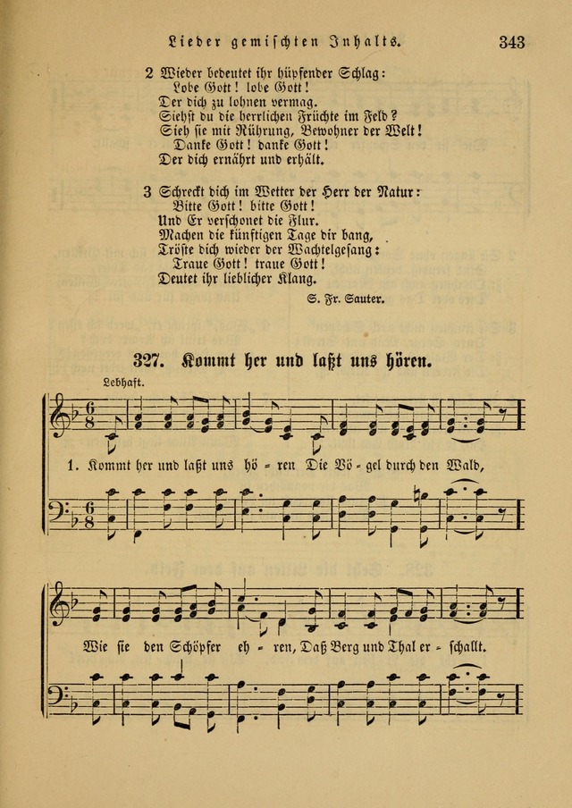 Sonntagsschul-Gesangbuch der Reformirten Kirche in den Vereinigten Staaten page 343