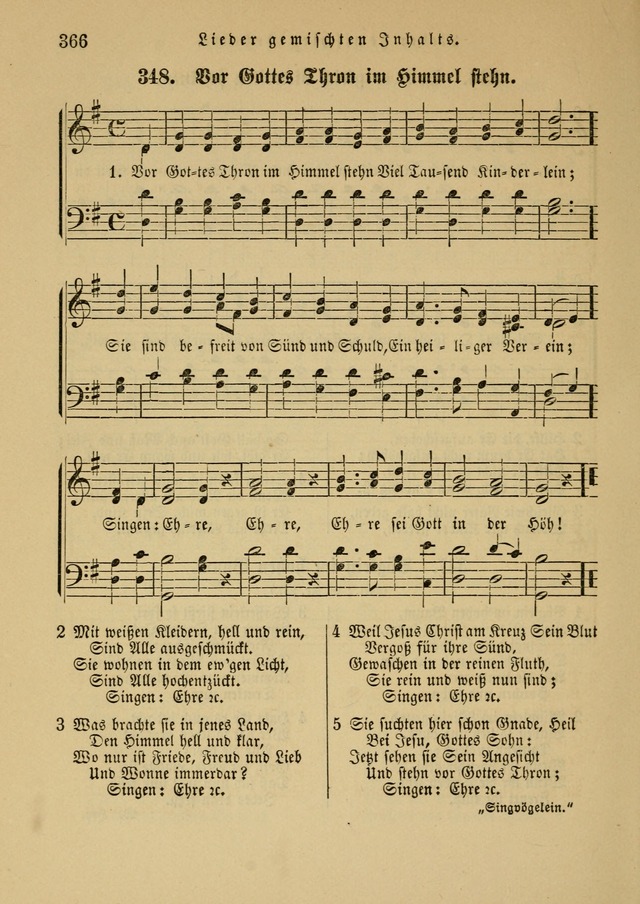 Sonntagsschul-Gesangbuch der Reformirten Kirche in den Vereinigten Staaten page 366
