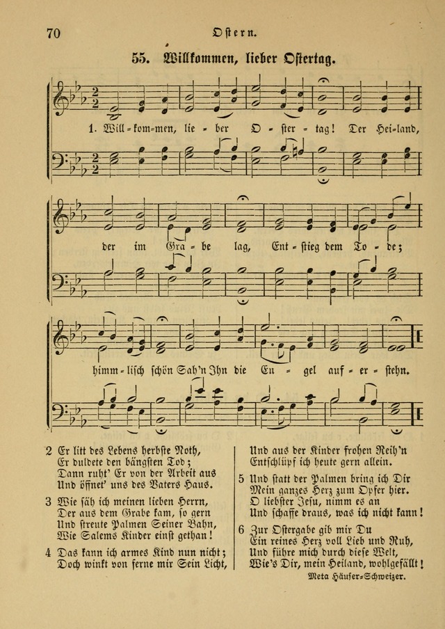 Sonntagsschul-Gesangbuch der Reformirten Kirche in den Vereinigten Staaten page 70