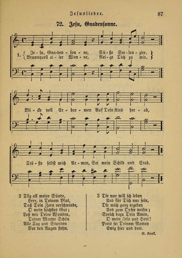 Sonntagsschul-Gesangbuch der Reformirten Kirche in den Vereinigten Staaten page 87