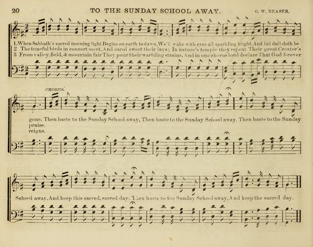 Song Garland; or, Singing for Jesus: a new collection of Music and Hymns prepared expressly for Sabbath Schools page 20
