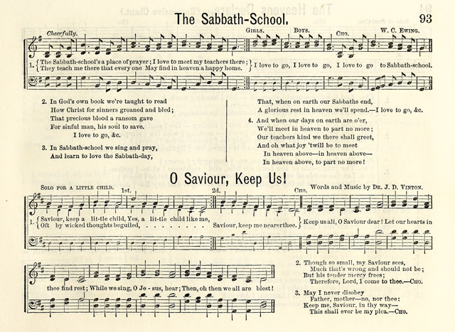 Songs of Gladness for the Sabbath School page 91
