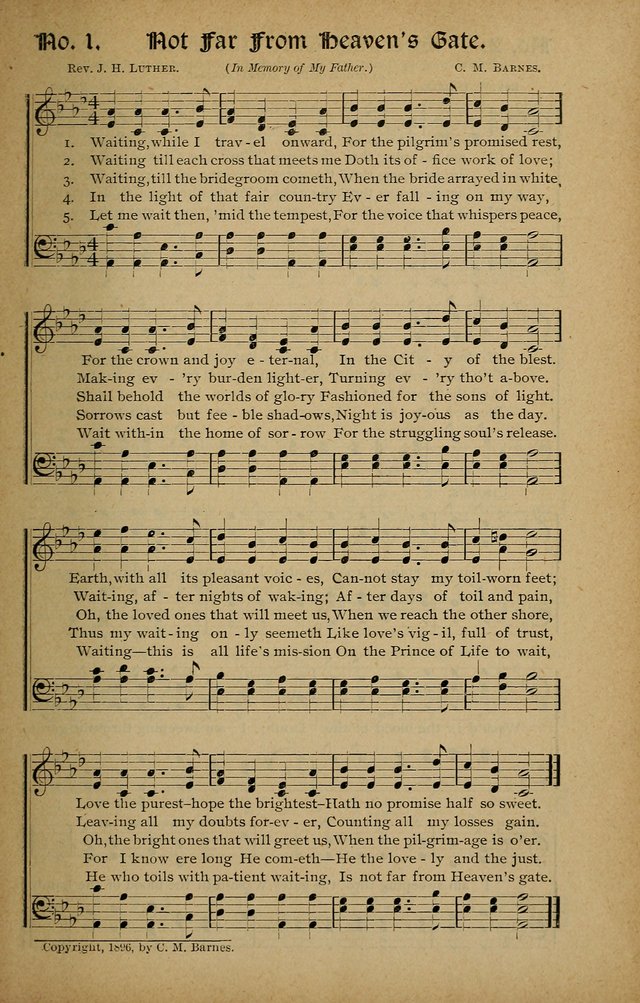 Sweet Harmonies: a new song book of gospels songs for use in revivals and all religious gatherings, sunday-schools, etc. page 1