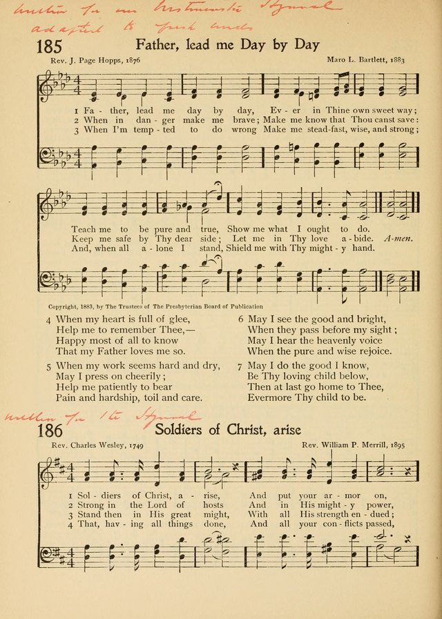 The School Hymnal page 185