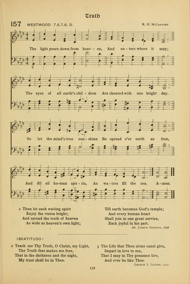 The School Hymnal: a book of worship for young people page 131