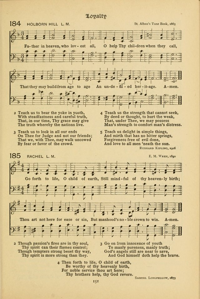 The School Hymnal: a book of worship for young people page 151