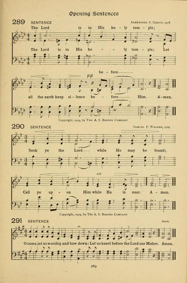 The School Hymnal: a book of worship for young people page 269