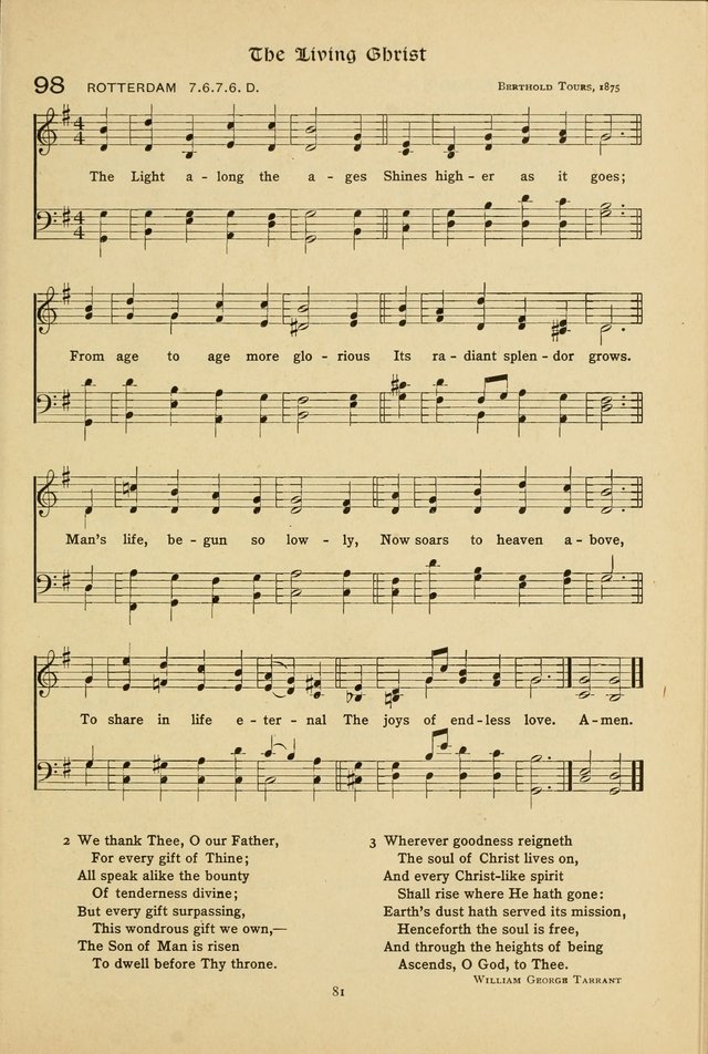 The School Hymnal: a book of worship for young people page 81