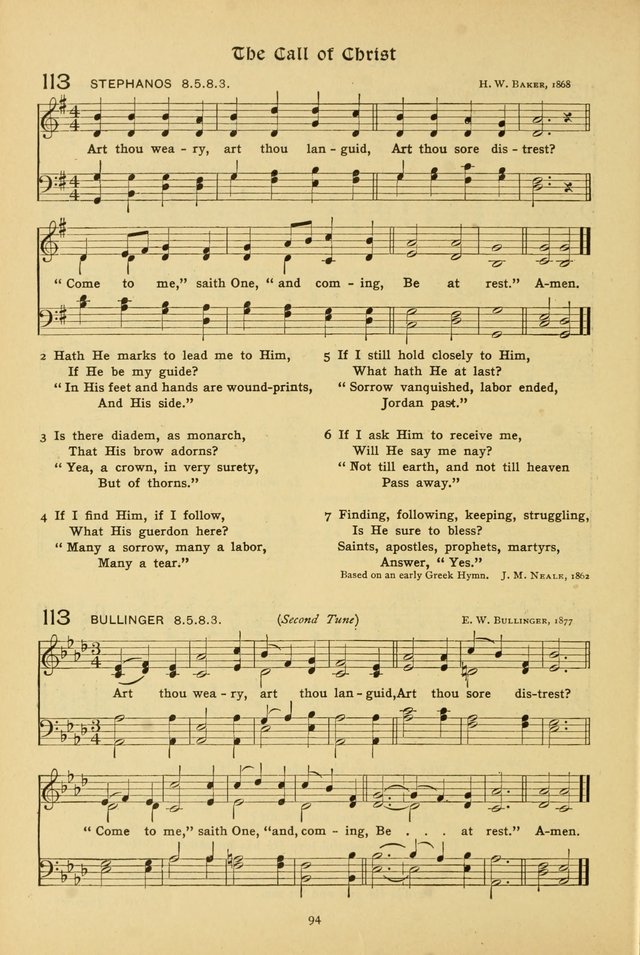 The School Hymnal: a book of worship for young people page 94