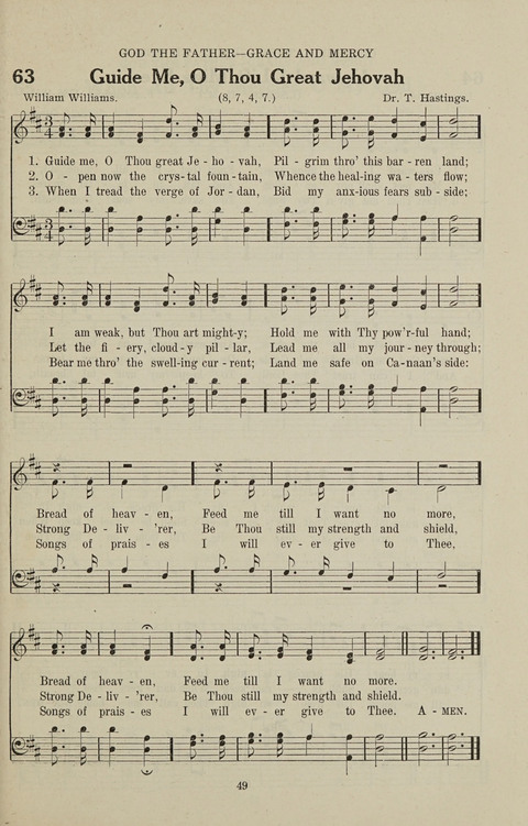 Service Hymnal: with responsive readings, appropriate for all Protestant religious activities page 41