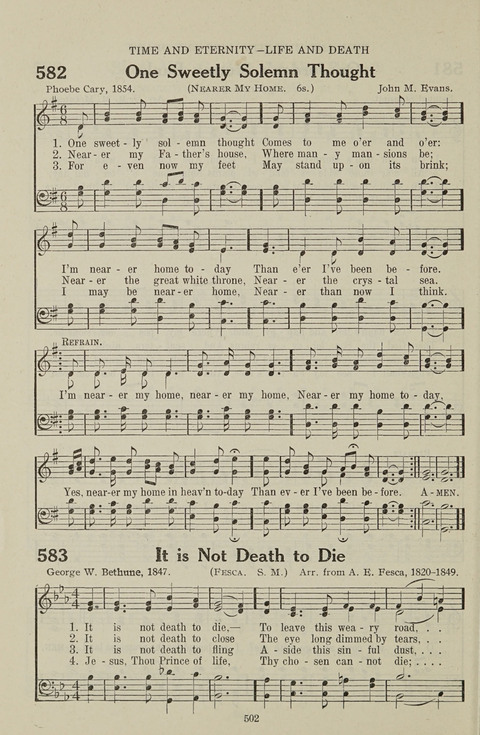 Service Hymnal: with responsive readings, appropriate for all Protestant religious activities page 494
