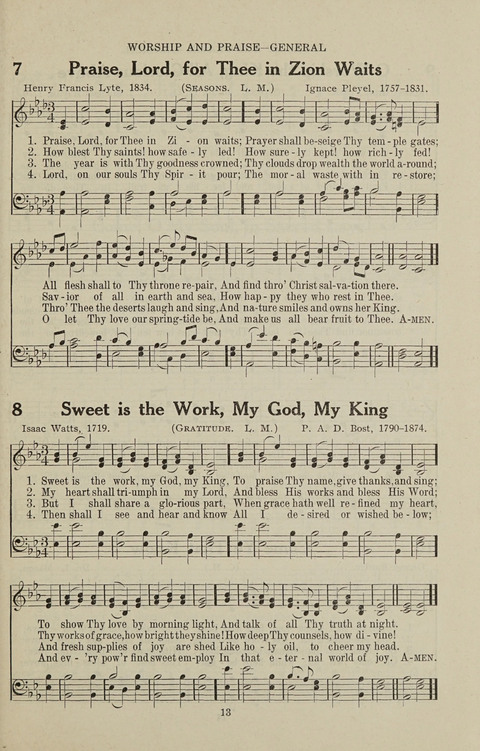 Service Hymnal: with responsive readings, appropriate for all Protestant religious activities page 5