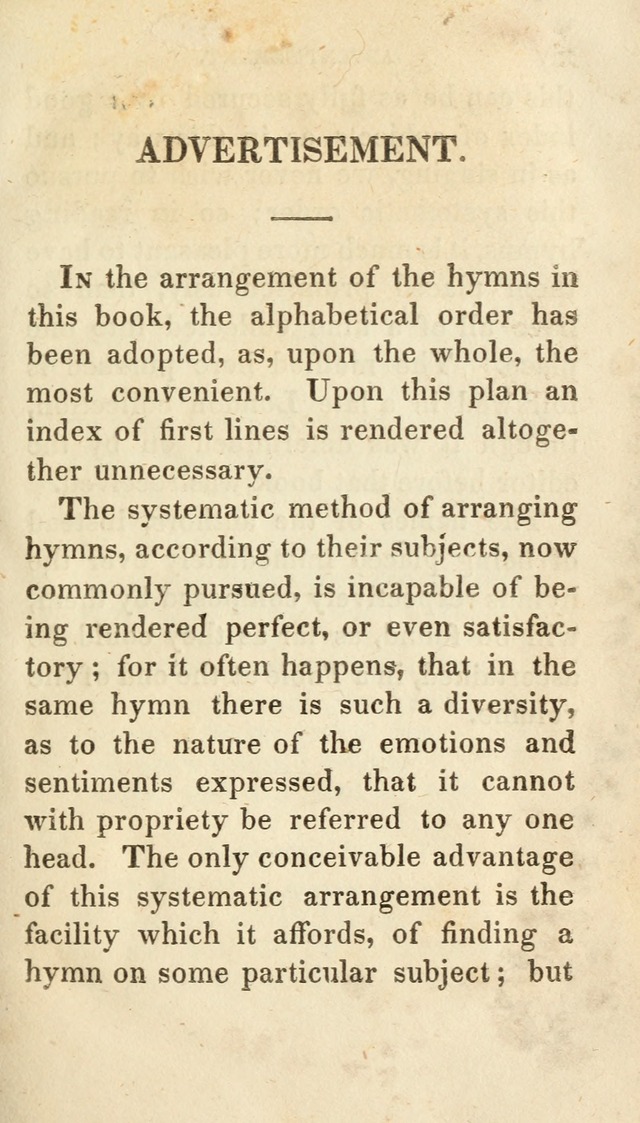 A Selection of Hymns, adapted to the devotions of the closet, the family, and the social circle; and containing subjects appropriate to the monthly concerns of prayer for the success... page 1